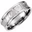 51192:143:P Platinum 7.5mm Fancy Carved Band Size 4.5