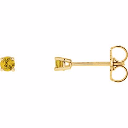 1874:70032:P 14kt Yellow 2.5mm Round Yellow Sapphire Earrings