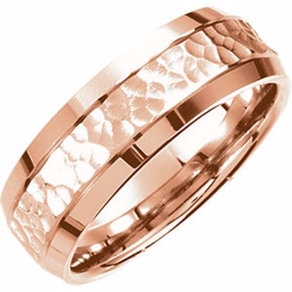51194:119:P 14kt Rose 7.5mm Fancy Carved Band Size 13.5