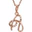 85557:60078:P 14kt Rose .03 CTW Diamond Letter "A" Script Initial 18" Necklace