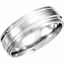 51208:196:P Palladium 7mm Double Cut Fancy Carved Band with Satin Finish Size 10