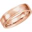 51207:132:P 14kt Rose 6mm Fancy Carved Band with Satin Finish Size 9.5