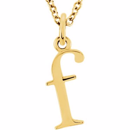 85780:70015:P 14kt Yellow "f" Lowercase Initial 16" Necklace