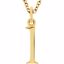 85780:70033:P 14kt Yellow "l" Lowercase Initial 16" Necklace