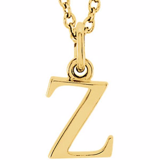 85780:70075:P 14kt Yellow "z" Lowercase Initial 16" Necklace