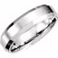 51213:189:P Palladium 6mm Beveled Edge Band with Satin Finish Size  6.5