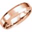51213:122:P 14kt Rose 6mm Beveled Edge Band with Satin Finish Size  4.5