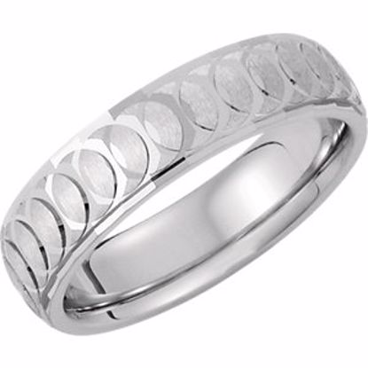 5640:128805:P Sterling Silver 6mm Comfort-Fit Band Size 8.5