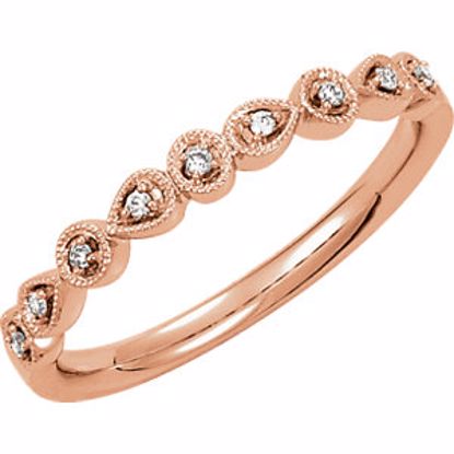 68969:101:P 14kt Rose .04 CTW Diamond Ring Size 7