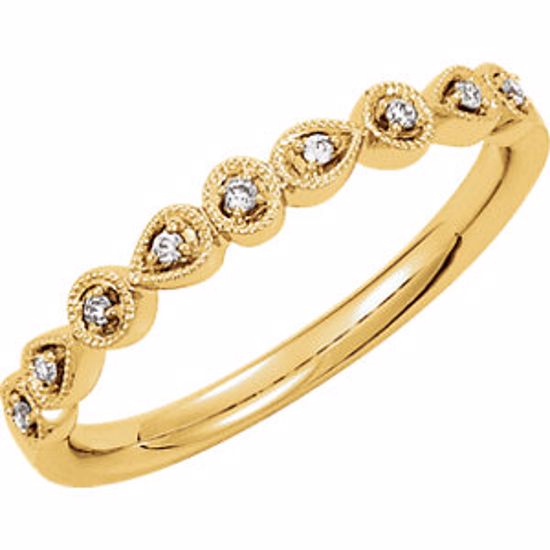 68969:103:P 14kt Yellow .04 CTW Diamond Ring Size 7