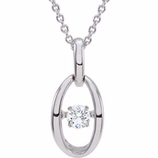 651340:60000:P 14kt White 1/6 CT Diamond 18" Mystara® Necklace