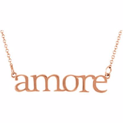 85809:1006:P 14kt Rose "Amore" 16.25" Necklace