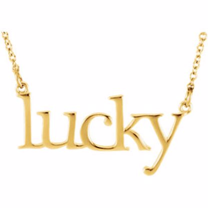 85823:1004:P 14kt Yellow "Lucky" 16.4" Necklace