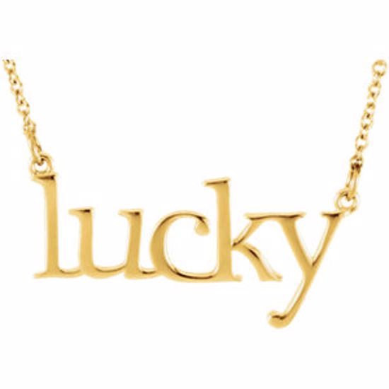 85823:1004:P 14kt Yellow "Lucky" 16.4" Necklace