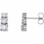 62479:60002:P 14kt White 9/10 CTW Diamond 3 Stone Earrings