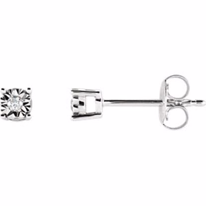 651361:60001:P 14kt White .04 CTW Diamond Illusion Stud Earrings