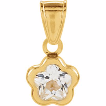651368:103:P 14kt Yellow April CZ Birthstone Pendant