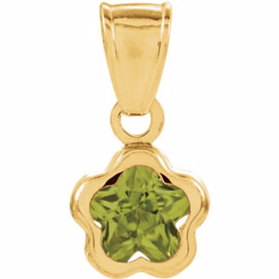 651368:107:P 14kt Yellow August CZ Birthstone Pendant