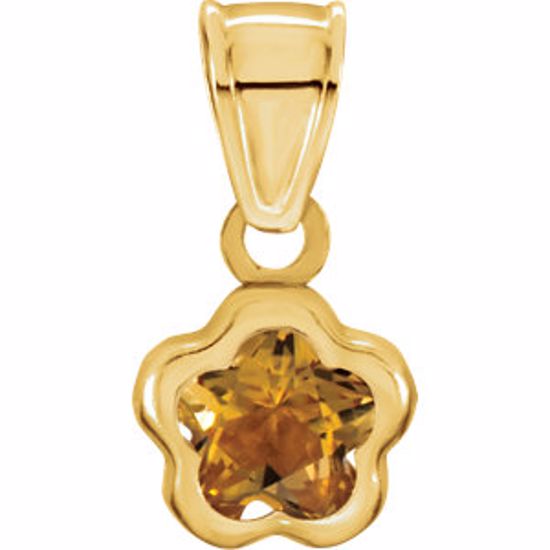 651368:110:P 14kt Yellow November CZ Birthstone Pendant