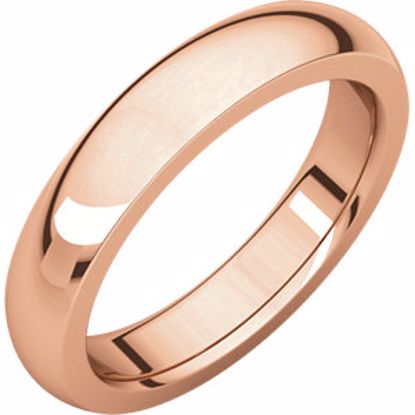IRH10:103:P 14kt Rose 4 mm Heavy comfort Fit Band