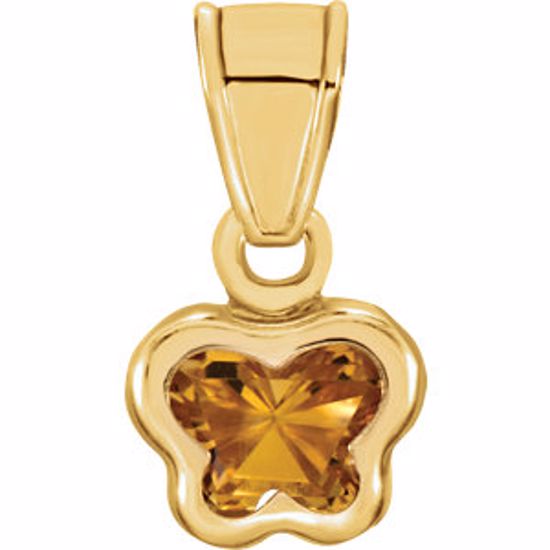 651370:110:P 14kt Yellow November CZ Birthstone Pendant