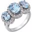 651371:70001:P 14kt White Sky Blue Topaz & .04 CTW Diamond Ring