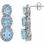651373:70001:P 14kt White Sky Blue Topaz & .07 CTW Diamond 3-Stone Earrings