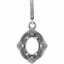 85241:103:P 14kt White 8x6mm Oval Pendant Mounting