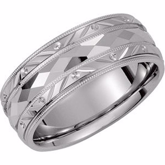 5717:6002:P Continuum Sterling Silver 6mm Design Band Size 7