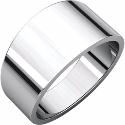 FT6:2004:P Sterling Silver 10mm Flat Tapered Band