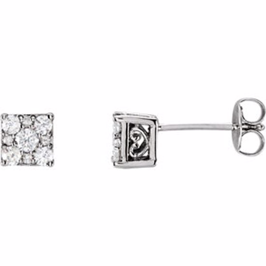 651405:60000:P 14kt White 1/3 CTW Diamond Stud Earrings