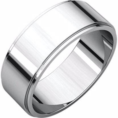 FE9.5:104:P Sterling Silver 7mm Flat Edge Band