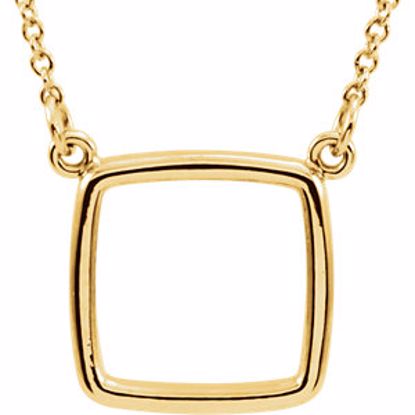 85871:100:P 14kt Yellow Cushion Square 16" Necklace