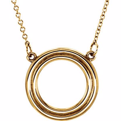 85873:100:P 14kt Yellow Circle 16" Necklace