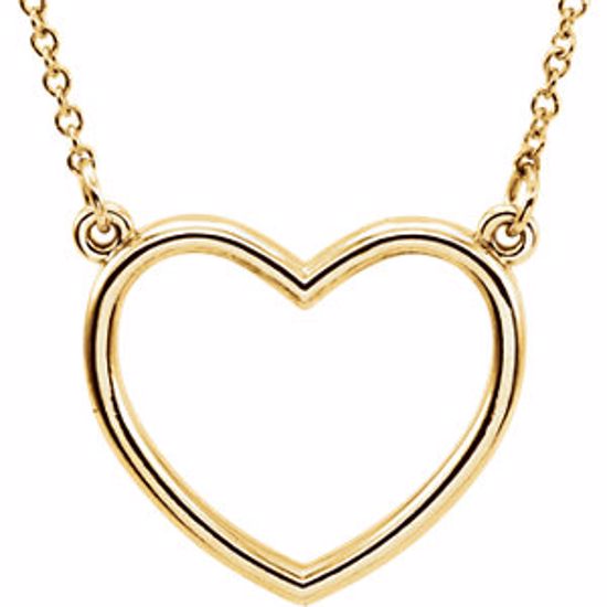 85874:100:P 14kt Yellow 15.75x17mm Heart 16" Necklace 