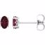 1920:100:P 14kt White Mozambique Garnet Earrings