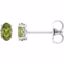 1920:114:P 14kt White Peridot Earrings