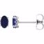 1920:116:P 14kt White Chatham® Created Blue Sapphire Earrings