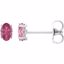 1920:118:P 14kt White Pink Tourmaline Earrings