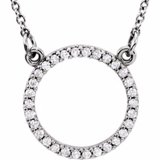 84155:101:P 14kt White 1/6 CTW Diamond 16" Necklace