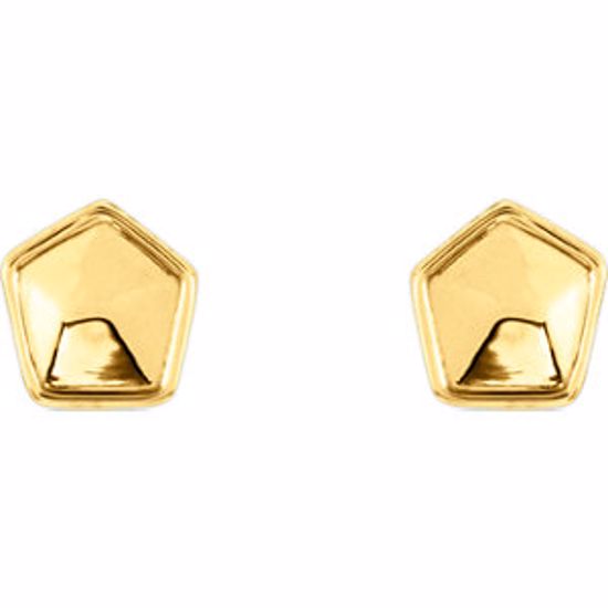 85886:101:P 14kt Yellow Geometric Earrings