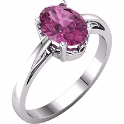 70531:118:P 14kt White Pink Tourmaline Ring