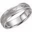 50152:222055:P Sterling Silver 6mm Comfort Fit Design Band Size 06.00