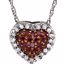 651417:60000:P 14kt White 1/5 CTW Diamond Heart 18" Necklace