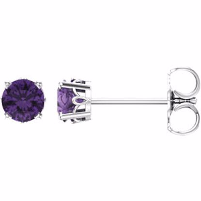 1924:101:P 14kt White Amethyst Earrings