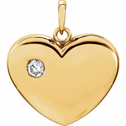 85894:101:P 14kt Yellow 1/6 CTW Diamond Heart Pendant