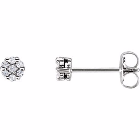 651471:60002:P 14kt White 1/10 CTW Diamond Earrings