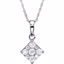 651429:60000:P 14kt White 1/3 CTW Diamond Cluster Necklace
