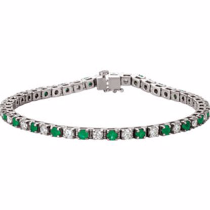 62078:100:P 14kt White Emerald & 2 3/8 CTW Diamond Bracelet