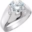 9075:100:P 14kt White Forever Classic™ Moissanite Men's Ring